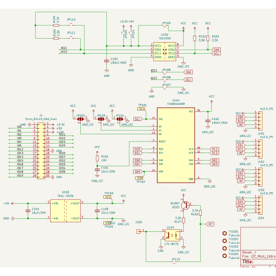 Rozdzielacz magistrali I2C schematic