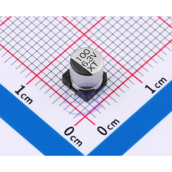 100uF ±20% 6.3V Aluminum Electrolytic Capacitors
