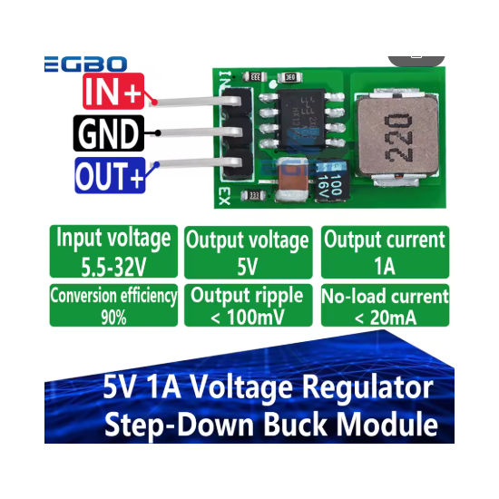 Przetwornica obniżająca Input DC5_5-32V  Output 5V zastępuje L7805